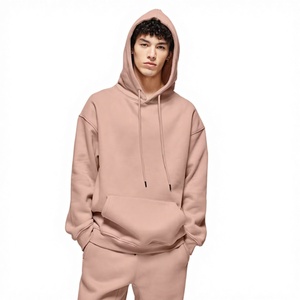 Sweat à capuche pour homme en molleton 100% coton de haute qualité, 380g, coupe ample, uni, 45 couleurs pour impression personnalisable - Product Image 1