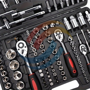 172 pièces Kit d'outils de mécanicien de réparation automobile Kit d'outils de mécanicien à domicile pour la réparation de vélos de voiture 1/2 \ "1/4 \" 3/8 \ "profondeur d'entraînement OEM Standard - Product Image 3