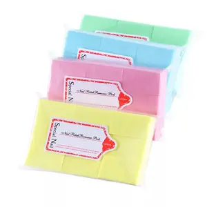 4 colors Nail Polish Remover Nail Wipes Bath Manicure Gel lint-free wipes Cotton Napkins