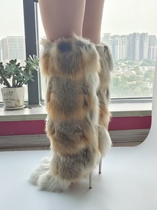 Kustom pabrikan 2026 sepatu bot hak Stiletto musim dingin wanita seksi dengan ujung runcing - Product Image 4