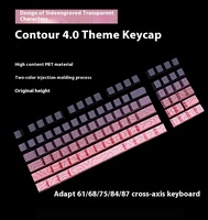 OEM Custom Keycap Set Personalized PBT Side Engraved Transparent Keycaps with Light Transmitting Feature
