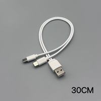 Câble de charge et de transfert de données double Type-C vers USB-A, charge rapide et transfert de données, conception deux-en-un, vente en gros