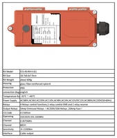 Commutateur de télécommande de grue à 4 boutons à vitesse unique F21-4S
