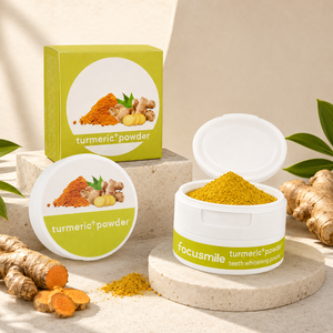 <strong>Teeth</strong> <strong>Cleaning</strong> Turmeric <strong>Teeth</strong> Whitening Powder With <strong>Teeth</strong> Brush - Product Image 4