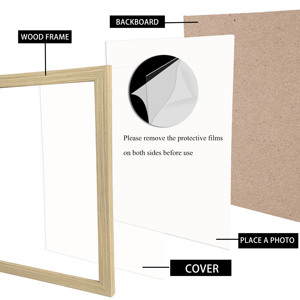 Licht houtennerf MDF fotolijst modern vlak profiel wandfotolijst voor thuisdecoratie groothandel - Product Image 3