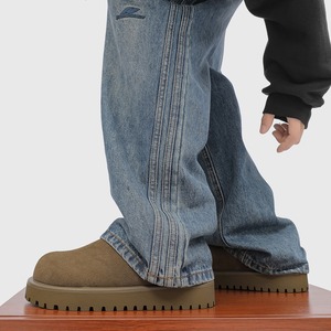 รองเท้าโลฟเฟอร์หนังทรงหุ้มข้อสำหรับผู้ชาย พร้อมฉนวนกันความร้อนเพิ่มความอบอุ่น รองเท้าบูทหิมะทันสมัยสวมใส่สบาย - Product Image 3