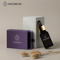 Flacon d'huile capillaire en verre givré transparent de 30 ml et 100 ml avec compte-gouttes