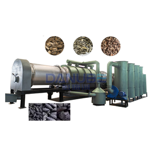 Horno de Carbonización de Biomasa Pequeño para Paja, Sorgo y Cáscara de Arroz, Carbonizador Continuo de Tambor - Product Image 1