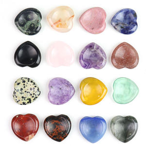 Piedras preciosas de cristal de corazón de alta calidad, tallado en la palma, manualidades de grabado, cristal de <span class=keywords><strong>Guasha</strong></span>, 3CM - Product Image 6