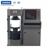 Machine d'essai de compression contrôlée par ordinateur YIYU YAW-2000D 2000kN Classe 0.5 de précision, plateau de 300 mm, personnalisable, garantie un an