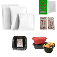 Boîte repas auto-chauffante complète avec pack chauffant pour emballage alimentaire instantané