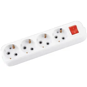 HAOYONG China Manufacturer Wholesale 4 Gang Euro Electric Extension Sockets with Switch