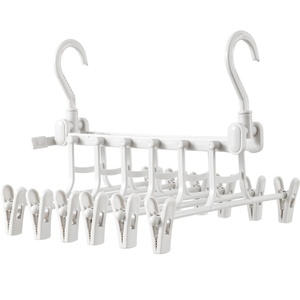 Hot Wholesale <b>White</b> Multifunction Foldable Hangers Good Quality for Sweaters & Jeans Space-Saving Drying Clothes in Wardrobe - Product Image 1