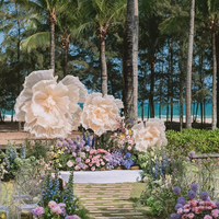 Grande fleur rose clair en soie organza géante pour décoration de mariage/douche de bébé/anniversaire