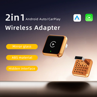 Adaptateur sans fil 2 en 1 Mini CarPlay & Android Auto avec ports USB & Type-C, compatibilité universelle, Wi-Fi6 & Bluetooth5.2
