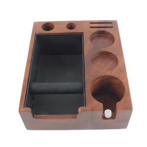 Boîte à café à tamper en bois, distributeur de café 5 en 1 et porte-filtre, boîte à déchets de café de 1,5 L - Product Image 2