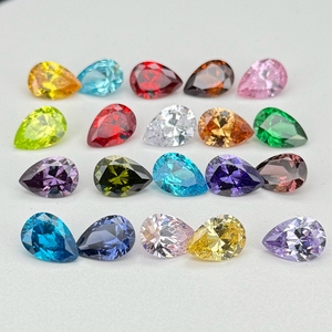Pierres synthétiques en zircone cubique de qualité 5A HQ Gems, <span class=keywords><strong>jaune</strong></span> clair, forme <span class=keywords><strong>poire</strong></span>, 2X3-13X18, traitement de cirage/entraînement à l'huile - Product Image 5