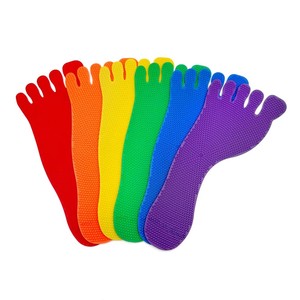 Marqueurs antidérapants en forme de pied TPR durables de 22x9cm pour l'entraînement d'agilité préscolaire-PR-TF10 J-Rex (couleurs) - Product Image 1
