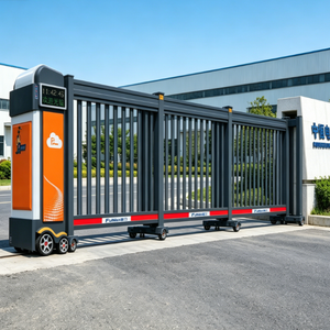Puerta Corredera Automática para Exteriores, Puertas Automáticas Seccionales, Puerta Corredera de Aleación de Aluminio para Uso Escolar - Product Image 1