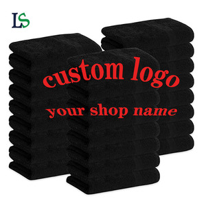 Toalla de Peluquería y Belleza Lingsheng, Personalizable con Logotipo, Suave, de Alta Calidad, Súper Absorbente, 35*75 cm, Negra, <span class=keywords><strong>para</strong></span> Salón y Spa - Product Image 1