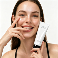 Crème Nettoyante Visage aux Acides Aminés avec Base de Savon au Triple Filtrat Fermenté et Composé Tensioactif Aminé – Contrôle du Sébum, Nettoyage Doux