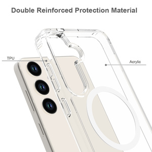 Coque de téléphone transparente avec chargeur magnétique sans fil de haute qualité pour Samsung Galaxy S22 S23 S24 S25 Plus ultra - Product Image 4