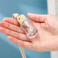 Bouteille de parfum pour voiture durable avec logo personnalisé, 8 ml, surface mate givrée, ronde et lisse