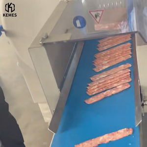 Trancheuse à viande avec bande transporteuse, machine à découper la viande fraîche et congelée pour le bœuf, le porc, le bacon, le steak, transformation de la viande - Product Image 2