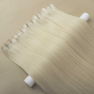 <span class=keywords><strong>Capelli</strong></span> Cinesi Remy <span class=keywords><strong>Bianchi</strong></span>, Lisci e Setosi, con Cuticole Allineate, a Trama Singola, di Colore Bianco - Product Image 2