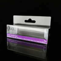 Petite taille de détail de boîtes en acétate en plastique transparent imprimé sur mesure pour cosmétiques parfums perruques recourbe-cils