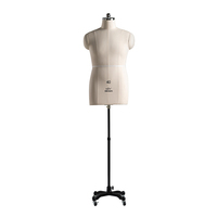Mannequin en mousse pour homme avec support réglable, idéal pour la confection de patrons de vêtements masculins