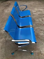 Banc d'attente pliable multifonctionnel moderne en PU pour hôpital, salle d'attente, aéroport, banque, réception