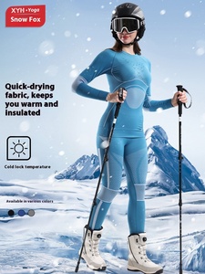 Nouveau <span class=keywords><strong>ski</strong></span> pour femmes <span class=keywords><strong>sous</strong></span>-vêtement thermique à séchage rapide sport Compression évacuation de la sueur <span class=keywords><strong>sous</strong></span>-vêtements d'hiver fonctionnels - Product Image 3