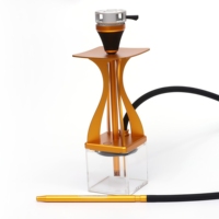 Chicha portable de luxe en acier inoxydable et acrylique, moderne, différentes tailles (grande, moyenne, petite), ensemble de narguilé, coffret cadeau