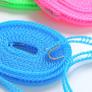Windproof Clothesline Round 5m 10m Blue Hook Type Outdoor Drying Line Household Use - Product Image 3