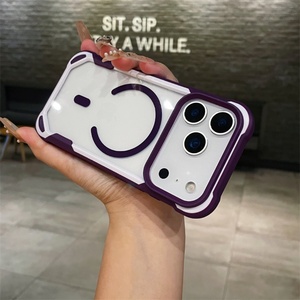 เคสโทรศัพท์อะคริลิคสีตัดกันแบบกันกระแทกสี่มุม พร้อมแม่เหล็ก สำหรับ iPhone 11 12 13 14 15 16 17 Pro Max 17Air ฝาหลังแบบด้าน - Product Image 6
