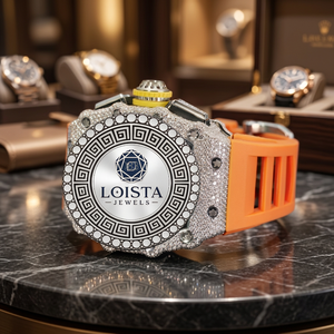 Montre de luxe en quartz et moissanite de qualité supérieure, bracelet 20 mm, verre saphir, design glacé pour hommes et femmes, prix export LOISTA - Product Image 3