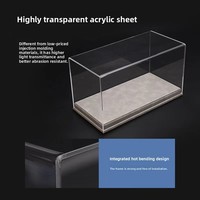 Boîte de rangement et de présentation pour modèles de voitures en acrylique haute transparence, pliable, avec couvercle anti-poussière intégré, personnalisable, pour blocs de construction