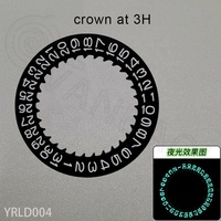 NH36 Noir Blanc Disque Jour Roue Vert Bleu Couronne Lumineuse à 3.8 Heures Costume pour MOD/SKX007 009 Remplacement Jour Pièces Réparation