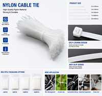 Attache-câble en nylon 66 de 4,8 x 280 mm à fixation par poussée pour la rétention et le routage des faisceaux de câbles automobiles