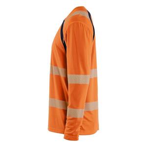 Blaklader-359910135389XS Hi-Vis เสื้อยืดแขนยาวป้องกันรังสียูวีสีส้ม/สีกรมท่า-7330509932674 HI-VIS Workwear - Product Image 3
