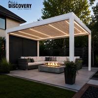 Pergola en aluminium avec toit à lames orientables, ouverture personnalisée, taille sur mesure, abri pour jardin, patio, piscine, villa, complexe hôtelier, cour arrière