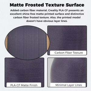 Filament Creality Hyper PLA CF 1,75 mm haute vitesse 300 mm/s finition mate améliorée pour imprimante 3D 1 kg pour K1C / K1 MAX - Product Image 5