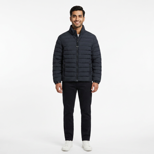 Custom <b>Men's</b> Shiny Black Winter <b>Men</b> Outdoor Windproof <b>Hooded</b> Winter Down <b>Jacket</b> <b>Mens</b> Hoodie <b>Puffer</b> <b>Jacket</b> - Product Image 1