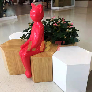 Fiberglass Cartoon <b>Stool</b> Irregular Shape <b>Garden</b> Chair Durable Outdoor Leisure Bench - Product Image 4