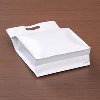 Sacs d'emballage pour grains de café personnalisés en kraft à fond plat, étanches à l'humidité, refermables avec fermeture éclair, impression sérigraphique PE, 8oz, 12oz, 16oz
