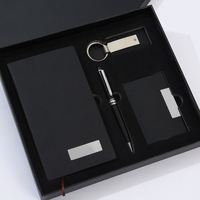 Ensemble cadeau personnalisé de carnet de notes A5 en cuir fait main avec stylo promotionnel à fermeture magnétique et porte-clés pour entreprise – Vente en gros