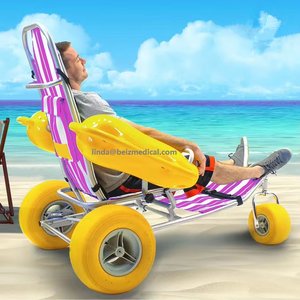 Silla de ruedas de playa flotante de agua, globo de 16 ", neumáticos de globo de 12" para arena suave, desmonta fácilmente el respaldo ajustable- - Product Image 2