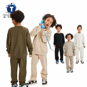 340G Unisex Joggingbroek En Hoodies Set Kinder Essentiële Hoodies Voor Kinderen Kleding Set Meisjes 8-12 Jaar