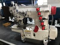 Machine à coudre industrielle à point de recouvrement et interlock, à cylindre, alimentation manuelle, haute vitesse, neuve, pour usage domestique, avec fonction de fixation de ruban